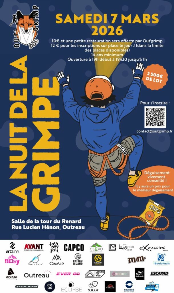 affiche nuit de la grimpe